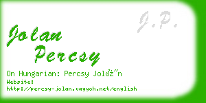 jolan percsy business card